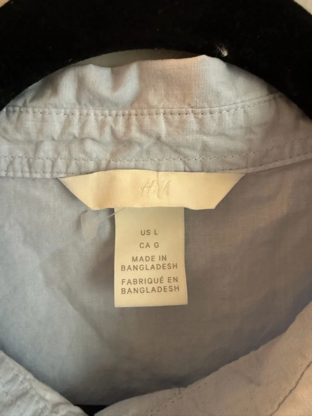 H&M Pale Blue Long-Sleeve Button-Down Shirt - Picture 2 of 2